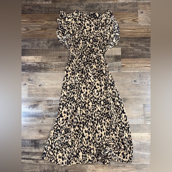 Sienna Sky Leopard Print Button Front Midi Dress XS - Picture 6 of 8